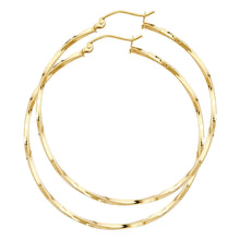 Load image into Gallery viewer, 14K Yellow Gold Curled Hoop Earrings