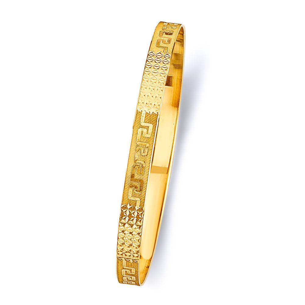 14K Yellow Gold Solid Bangle