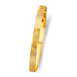 14K Yellow Gold Solid Bangle