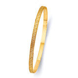 14K Yellow Gold Solid 3.5mm Bangle