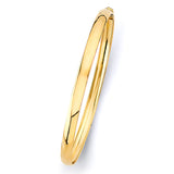 14K Yellow Gold 5mm Plain Flexible Bangle