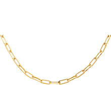 Load image into Gallery viewer, 14K Yellow Gold 5.5mm Hollow Paperclip Necklace