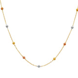 14K Tri Color Gold Fancy Necklace