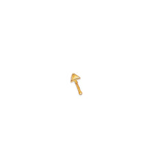 Load image into Gallery viewer, 14K Yellow Gold Nose Piercing With Triangle