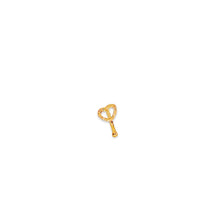 Load image into Gallery viewer, 14K Yellow Gold Nose Piercing With Open Heart