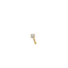 Load image into Gallery viewer, 14K Yellow Gold Nose Piercing With CZ Round