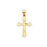 14K Yellow Gold 15mm Cross Pendant