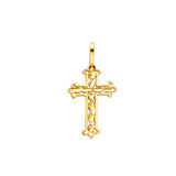 14K Yellow Gold Cross Tiny 10mm Pendant