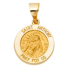 Load image into Gallery viewer, 14K Yellow Gold Round St. Anthony Pendant