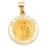 14K Yellow Gold Our Guardian Angel Pendant