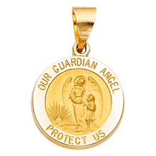 Load image into Gallery viewer, 14K Yellow Gold Round Our Guardian Angel Pendant