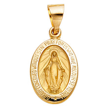 Load image into Gallery viewer, 14K Yellow Gold Oval Milagrosa Pendant