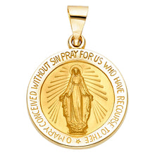 Load image into Gallery viewer, 14K Yellow Gold Round Milagrosa Pendant