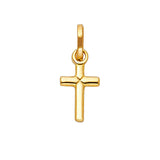 14K Yellow Gold Latin Cross Solid Pendant