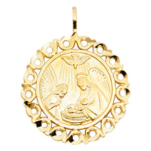 Load image into Gallery viewer, 14K Yellow Gold Round Baptism Pendant