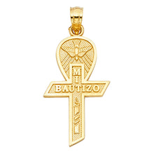 Load image into Gallery viewer, 14K Yellow Gold Baptism Cross Pendant