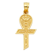 Load image into Gallery viewer, 14K Yellow Gold 6mm Baptism Cross Pendant