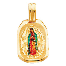 Load image into Gallery viewer, 14K Yellow Gold Virgin De Guadalupe Picture Pendant