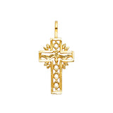 14K Yellow Gold Religious Cross Pendant