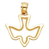 14K Yellow Gold Espiritu Santo Dove Pendant