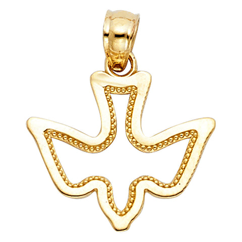 14K Yellow Gold Espiritu Santo Dove Pendant