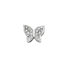 Load image into Gallery viewer, 14K White Gold CZ Butterfly Pendant