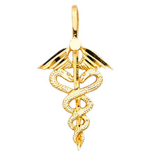 Load image into Gallery viewer, 14K Yellow Gold Symbol Of Medical Service Pendant