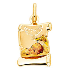 Load image into Gallery viewer, 14K Yellow Gold Baptism Picture Pendant