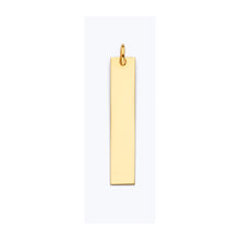 Load image into Gallery viewer, 14K Yellow Gold Plain ID Pendant For Necklace