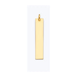 14K Yellow Gold Plain ID Pendant For Necklace