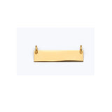 14K Yellow Gold 25mm Rectangle Plain ID Pendant For Necklace