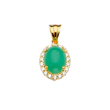 Load image into Gallery viewer, 14K Yellow Gold Jade Pendant Or Set