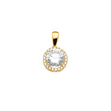 14K Yellow Gold CZ Pendant Or Set