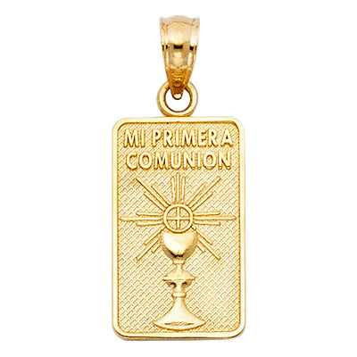 14K Yellow Gold Mi Primera Communion Pendant