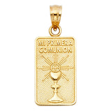 14K Yellow Gold Mi Primera Communion Pendant