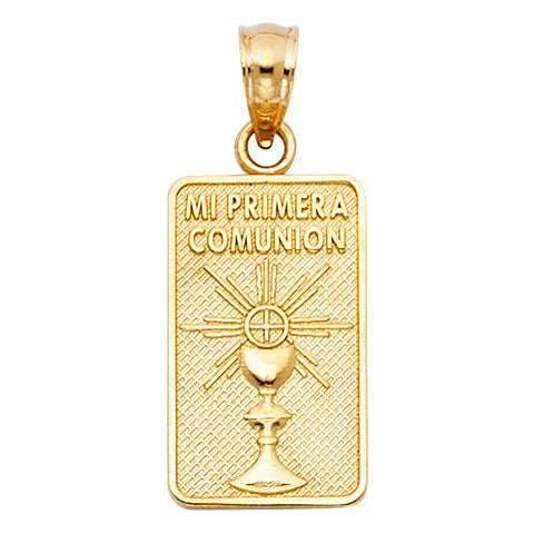 14K Yellow Gold Mi Primera Communion Pendant