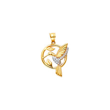 Load image into Gallery viewer, 14K Yellow Gold CZ Humming Bird Pendant