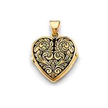 Load image into Gallery viewer, 14K Yellow Gold Heart Locket Pendant