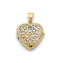 Load image into Gallery viewer, 14K Yellow Gold Locket Heart Pendant