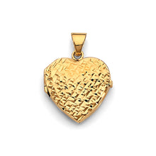 Load image into Gallery viewer, 14K Yellow Gold Heart Square Locket Pendant