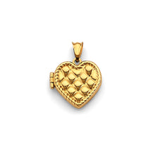 Load image into Gallery viewer, 14K Yellow Gold Heart Swirl Locket Pendant