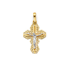 Load image into Gallery viewer, 14K Yellow Gold 15mm Celtic Crucifix Cross Pendant