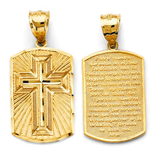 Load image into Gallery viewer, 14K Yellow Gold Lord&#39;s Prayer In Spanish Pendant