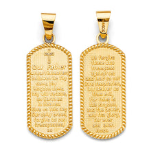 Load image into Gallery viewer, 14K Yellow Gold Lord&#39;s Prayer In English Pendant