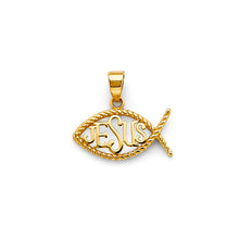 Load image into Gallery viewer, 14K Yellow Gold Jesus Pendant