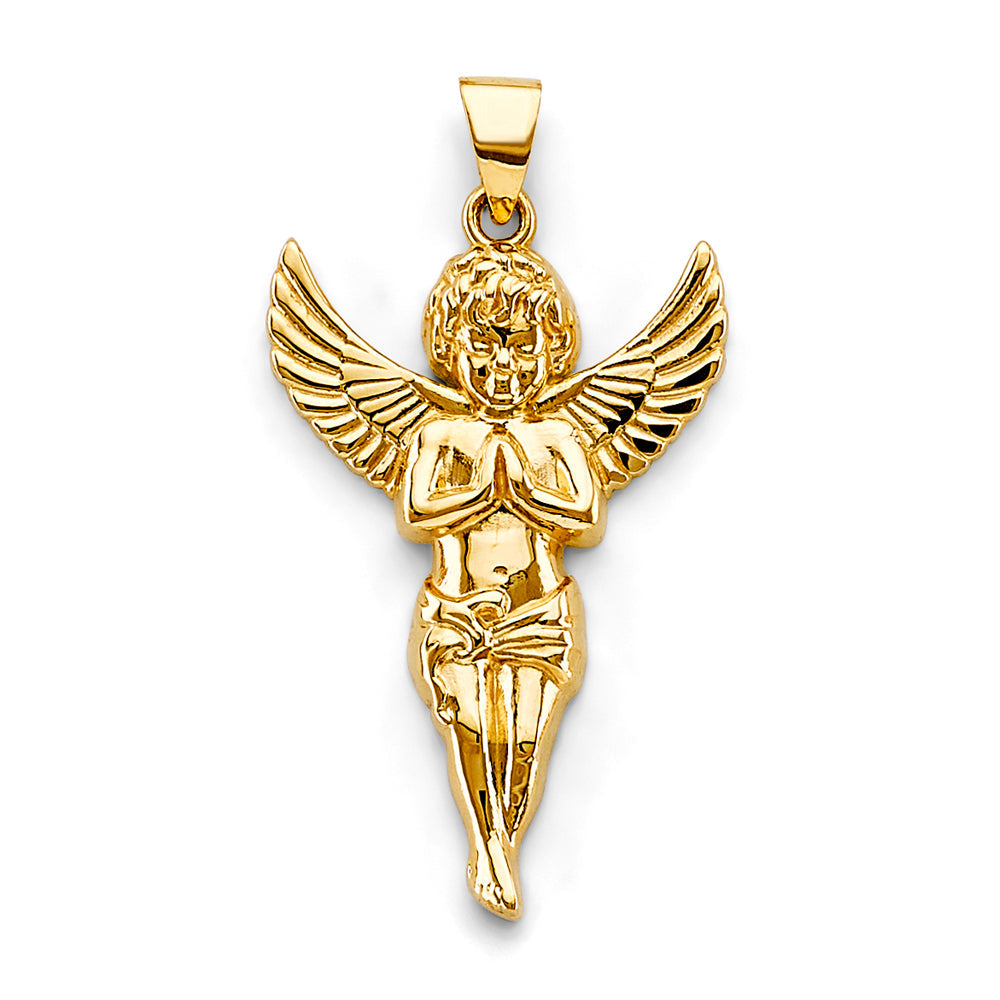 14K Yellow Gold Angel Pendant