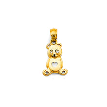 Load image into Gallery viewer, 14K Yellow Gold CZ Teddy Bear Pendant