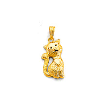 Load image into Gallery viewer, 14K Yellow Gold Cat Pendant