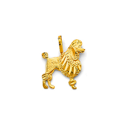 14K Yellow Gold Dog Pendant