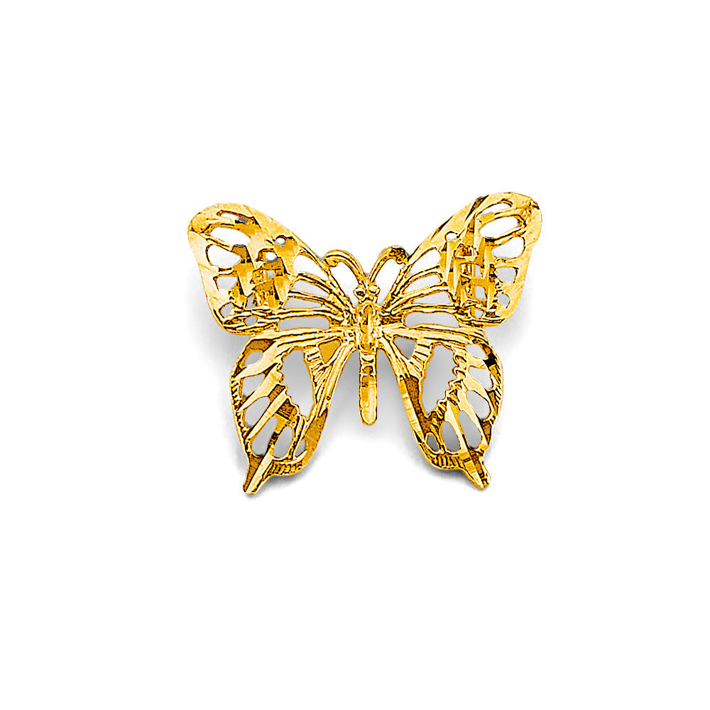 14K Yellow Gold Butterfly Pendant